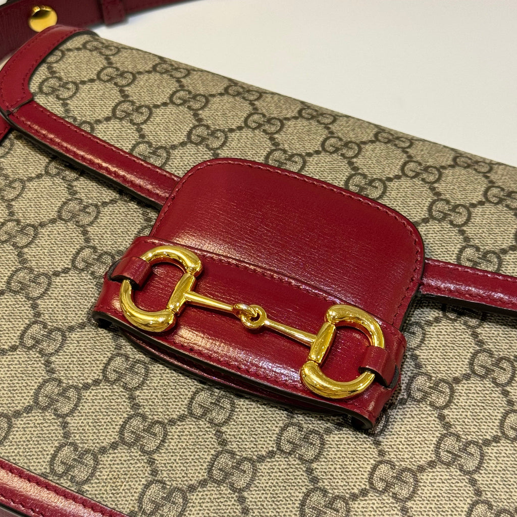 GUCCI 1955 MEDIUM HORSEBIT RED