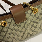 GUCCI PADLOCK SMALL BROWN SHOULDER BAG