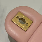 CHANEL CF MINI LAMBSKIN CAMELLIA GOLD BALL RECTANGULAR FLAP (MICROCHIP)