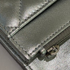 CHANEL WOC Silver Round-Ring Chain Wallet