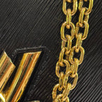 LOUIS VUITTON BLACK VERNIS TWIST BAG