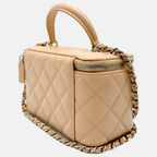Top Handle Vanity Case Small Nude
