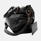 City Bag Black Leather Giant 12