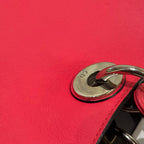 DIOR VIP DIORISSIMO LARGE FULL LEATHER FUCHSIA WITH SILVER HARDWARE