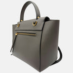 Belt Bag Gray Grained Calfskin Nano