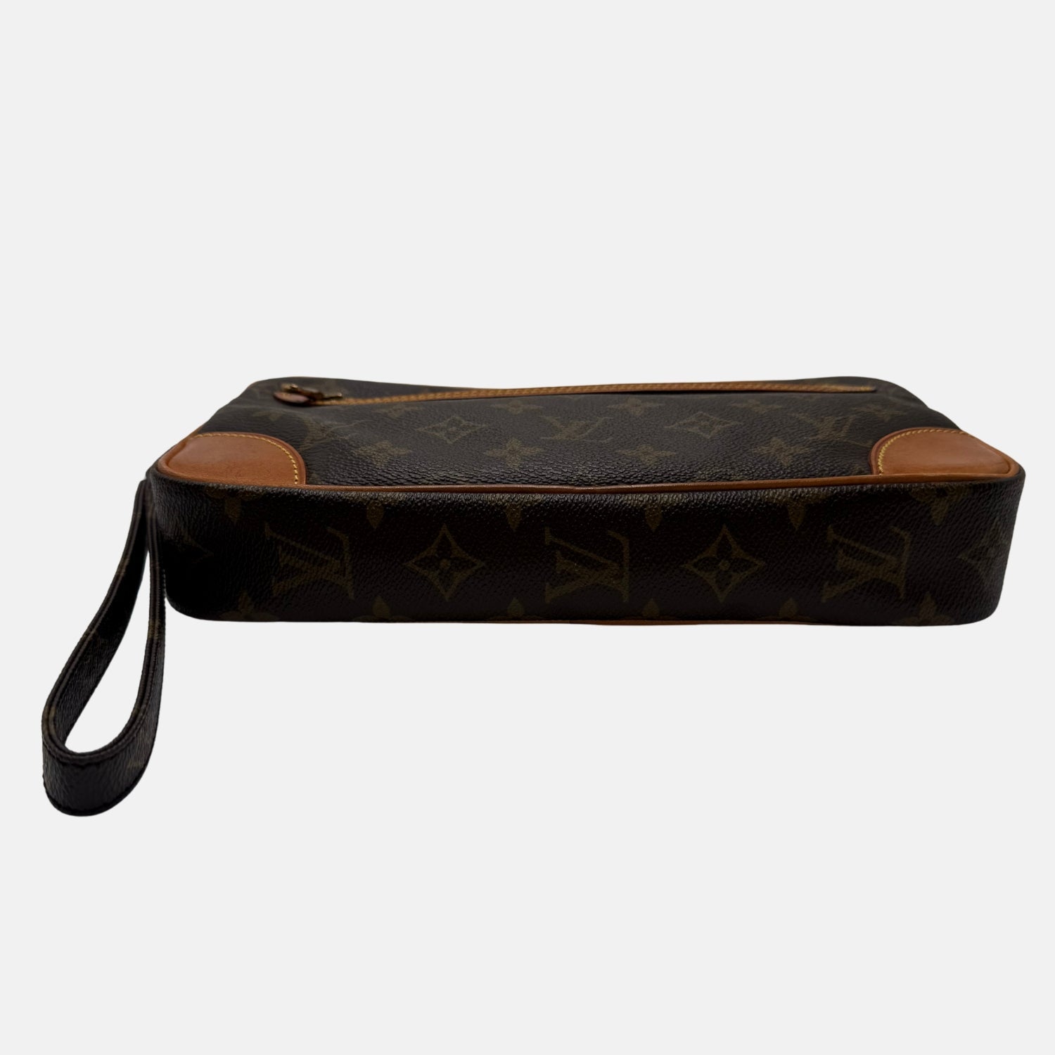 Wristlet Vintage Monogram Canvas with Strap