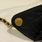 CHANEL 25 HOBO MEDIUM BLACK CAVIAR LEATHER WITH GOLD HARDWARE (CHIP MODEL)