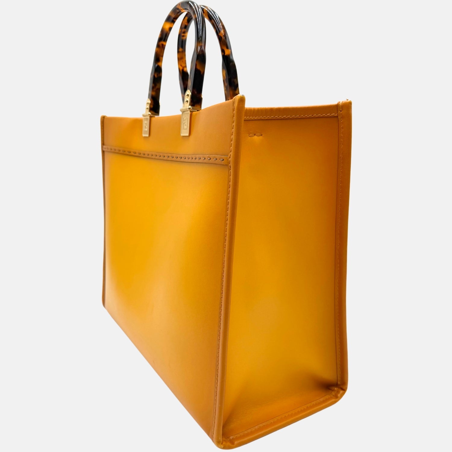Sunshine Shopper Tote Mimosa Vitello Plexiglass Large