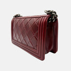 Boy Bag Burgundy Lambskin Medium