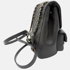 Duma Backpack Dark Grey Caviar Quilted Small