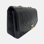 Diana Flap Bag Black Quilted Lambskin