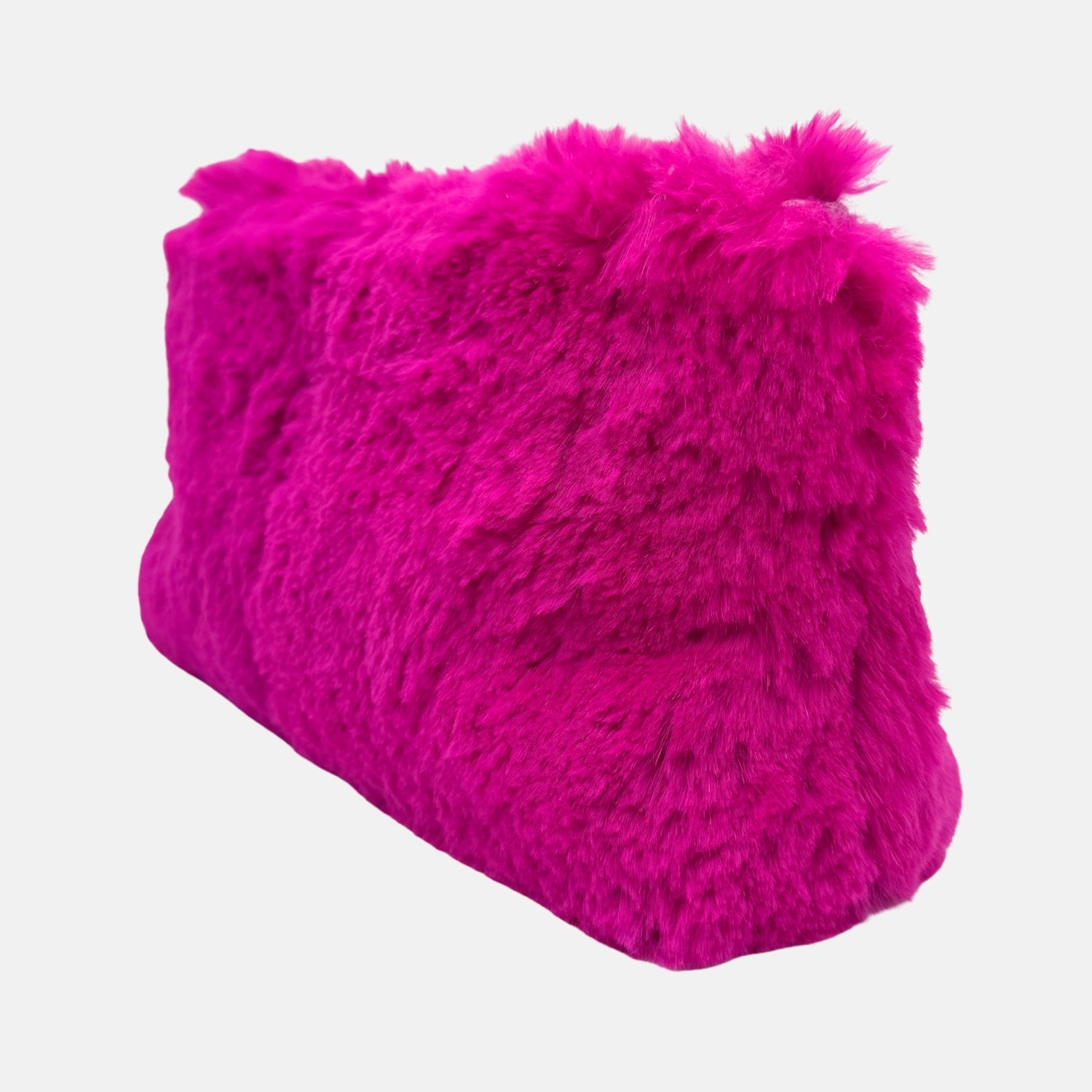 Shoulder Bag Fuchsia Rabbit Fur