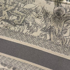 DIOR TOTE BAG MEDIUM "TOILE DE JOUY" ZOO PRINT GREY