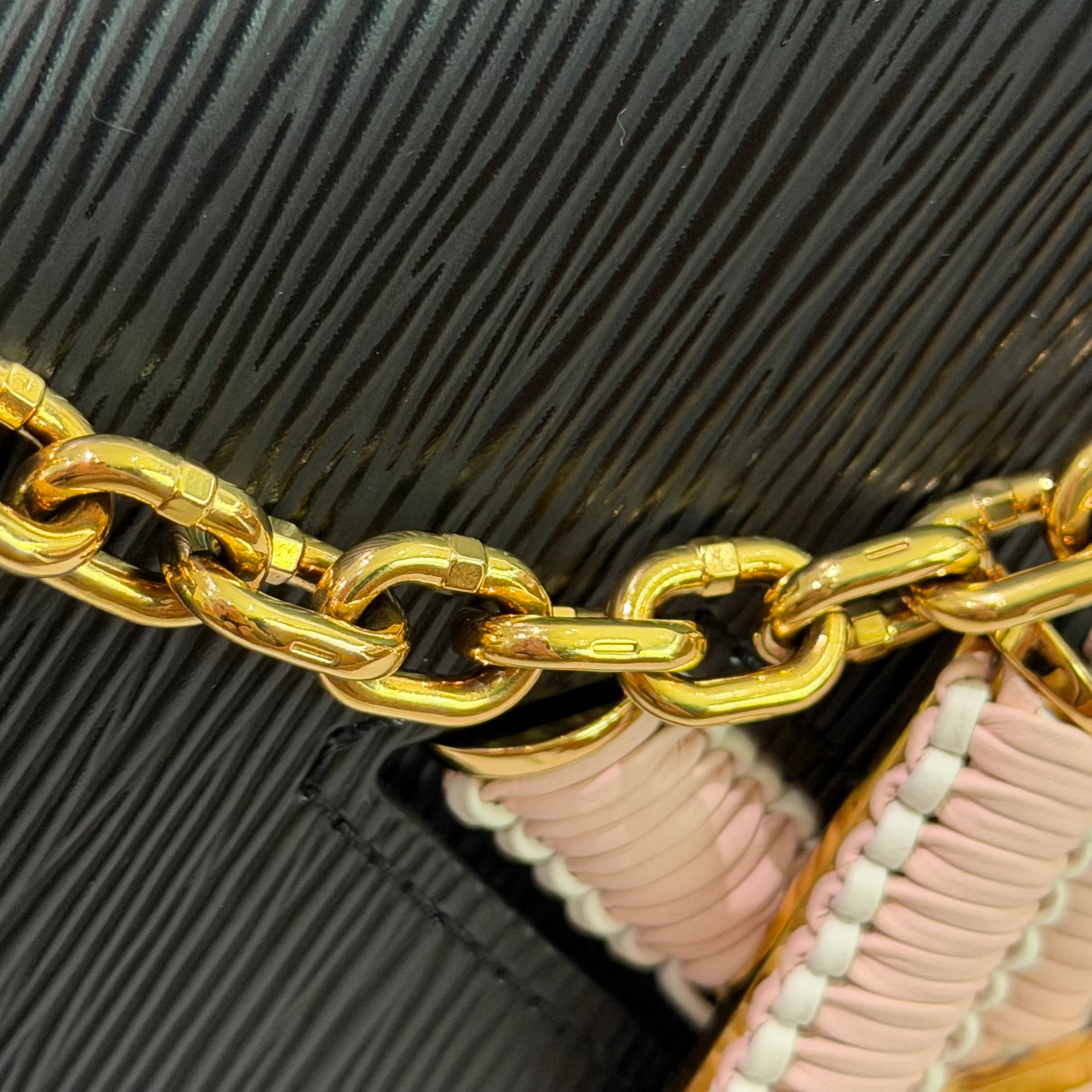 Louis Vuitton Twist Black &amp; Pink Medium Shoulder Crossbody Bag