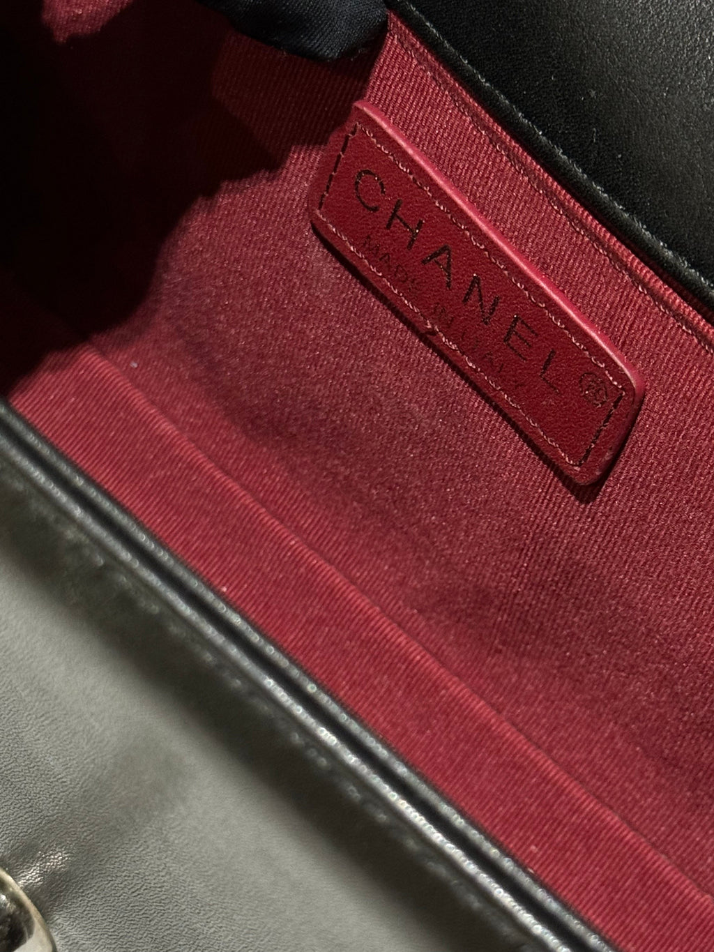 CHANEL LEBOY SEASONAL WITH SILVER CHAIN