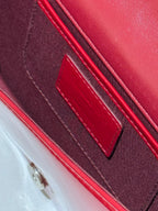 DIOR LADY DIOR POUCH RED PATENT LEATHER