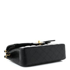 Caviar Quilted Small Double Flap Black