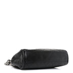 Lambskin Stitched Medium Ultimate Soft Tote Black