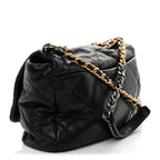 Goatskin Quilted Maxi Chanel 19 Flap Black