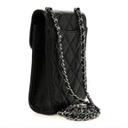 Caviar Quilted Classic Phone Holder Black