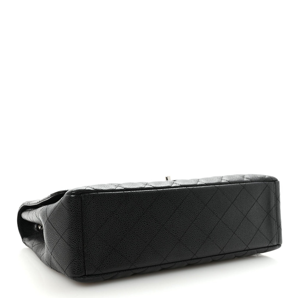 Caviar Maxi Single Flap Black
