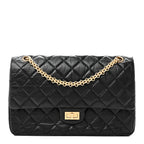 Aged Calfskin Quilted 2.55 Reissue 226 Flap Black