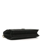 Suede Quilted Medium Single Flap Black