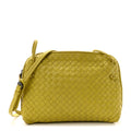 Nappa Intrecciato Nodini Crossbody Messenger Green