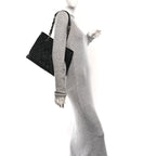 Caviar Quilted Grand Shopping Tote GST Black