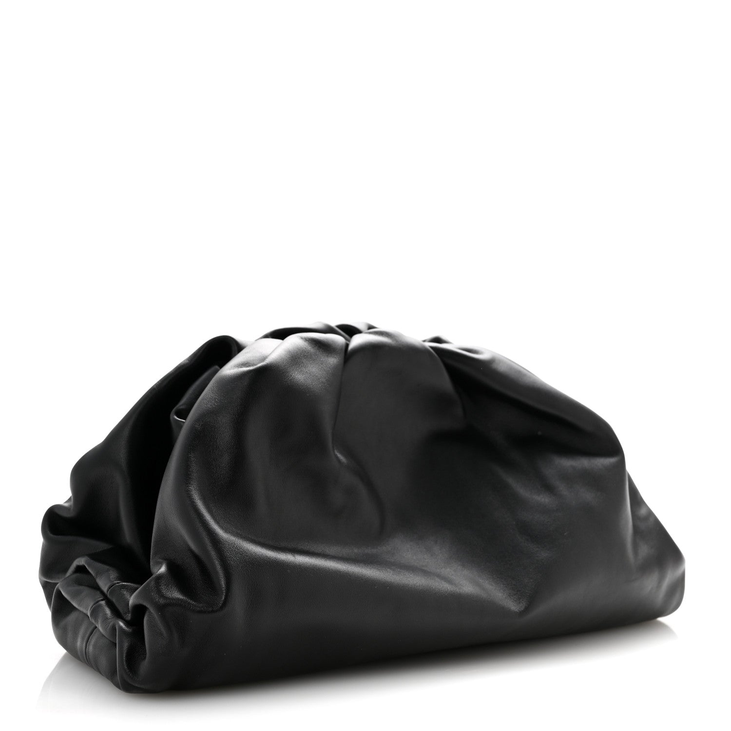 Smooth Butter Calf The Pouch Oversized Clutch Black