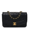 Lambskin Quilted Small Single Flap Black