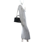 Lambskin Quilted Medium Trendy CC Bowling Bag Black