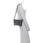 Aged Calfskin Quilted Small Gabrielle Hobo Black
