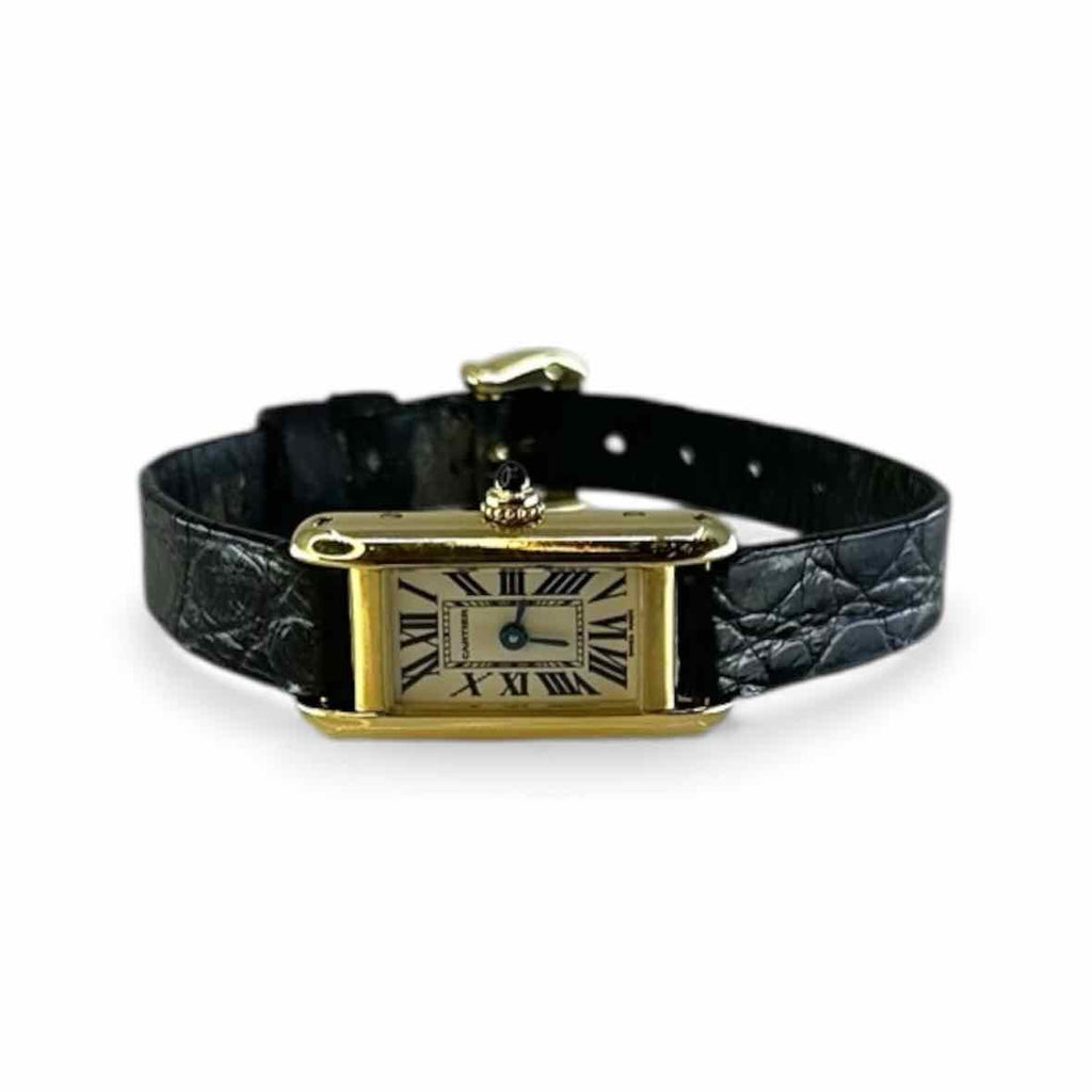 CARTIER 18K Black Watch