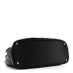 Lambskin Quilted Chic and Soft Shopping Tote Black
