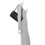 Lambskin Pearl Obsession Flap Black