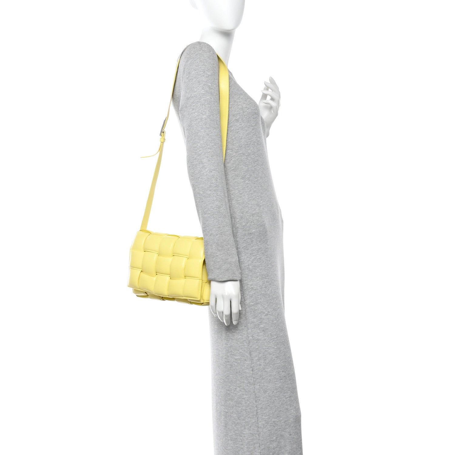 Nappa Maxi Intreccio Padded Cassette Crossbody Bag Sherbert