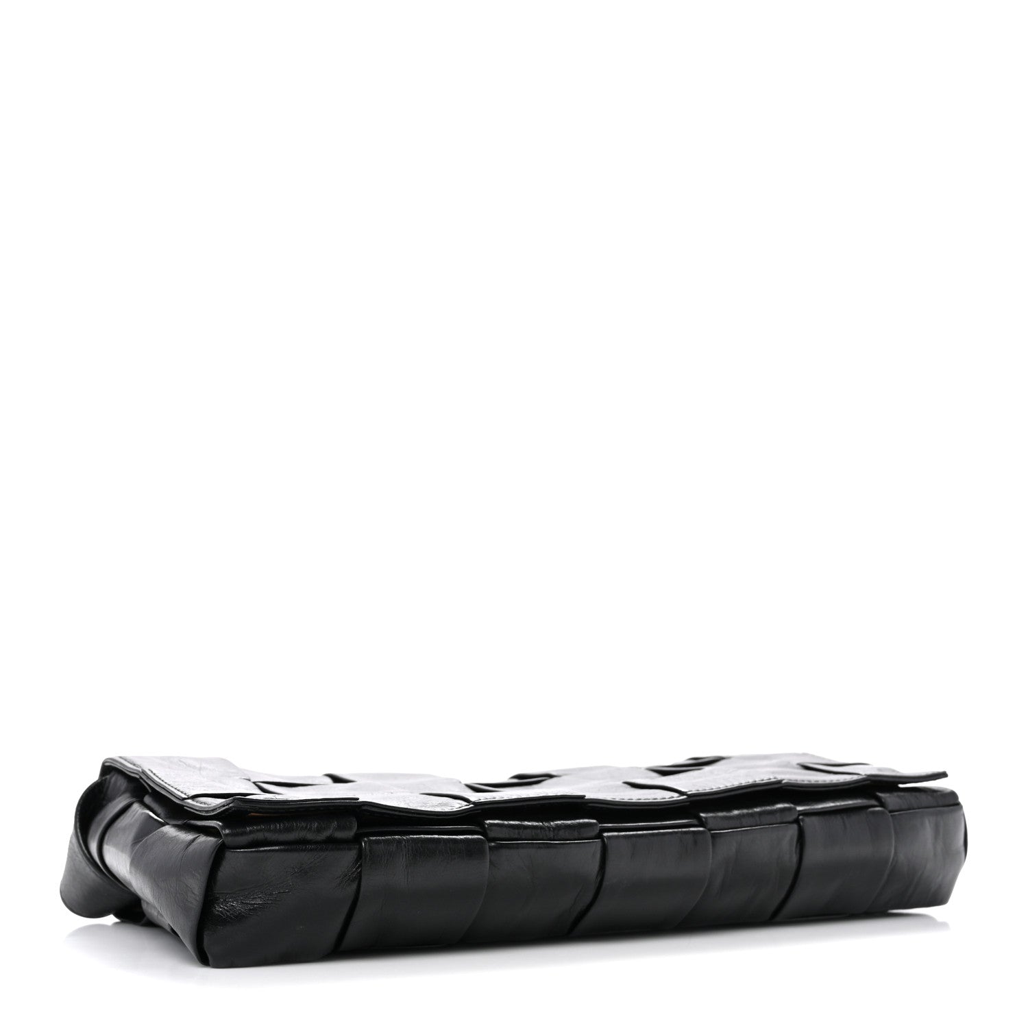 Paper Calfskin Intrecciato Stretch Cassette Black