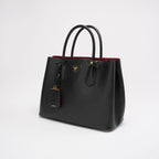 Prada Medium Black / Red Double Tote Bag