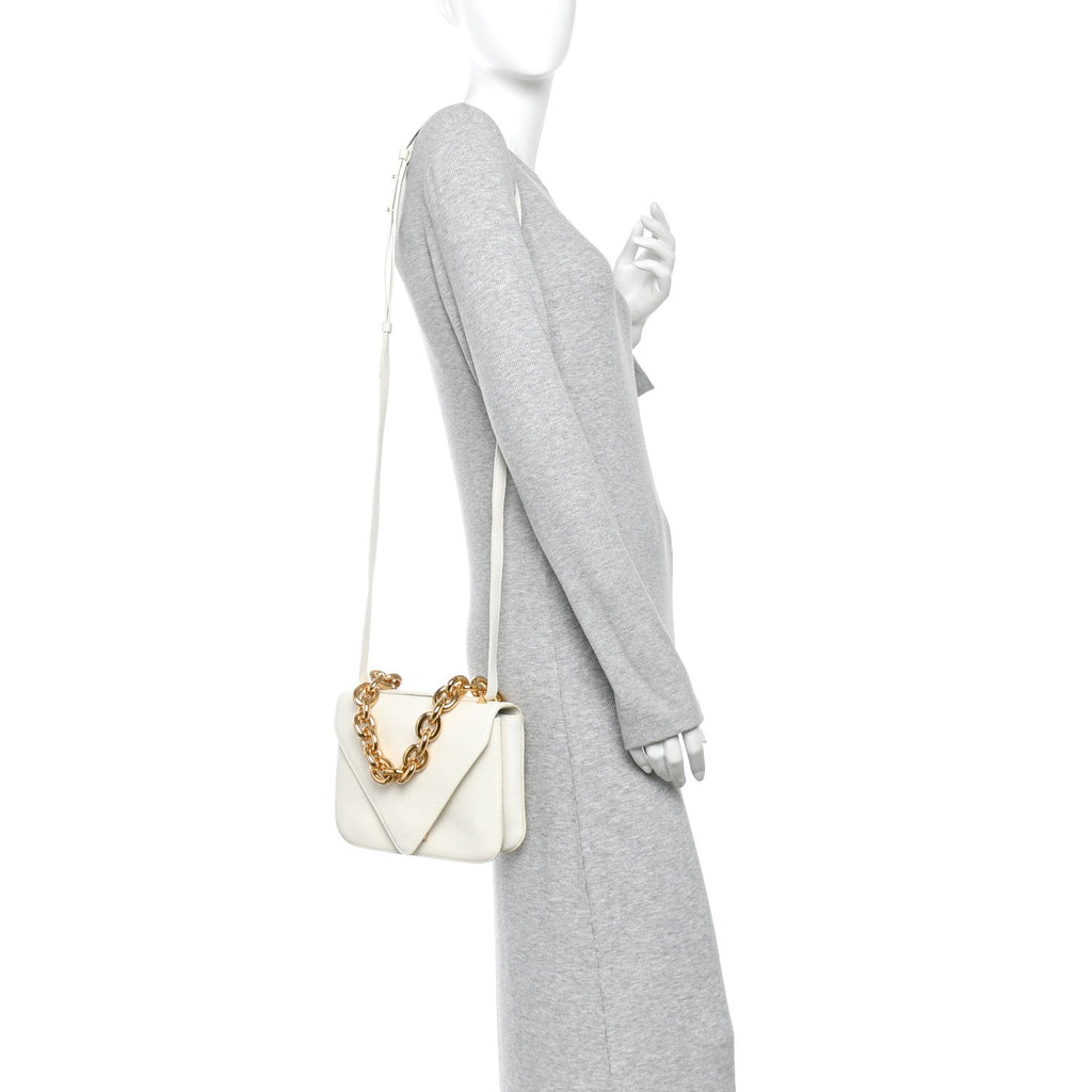 Calfskin Mount Envelope Bag White