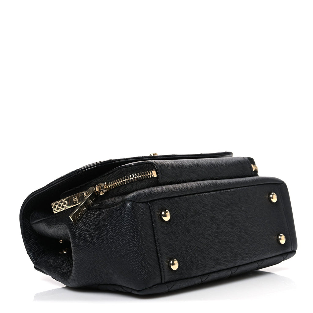 Caviar Quilted Medium Business Affinity Flap Black