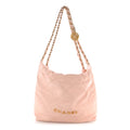 Shiny Calfskin Quilted Small Chanel 22 Light Pink