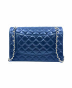 CHANEL Jumbo Double Flap Bag Black Lambskin Quilted Handbag