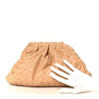 Nappa Maxi Intrecciato The Pouch Oversized Clutch Almond