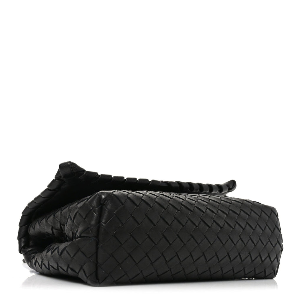 Nappa Intrecciato Baby Olimpia Shoulder Bag Black
