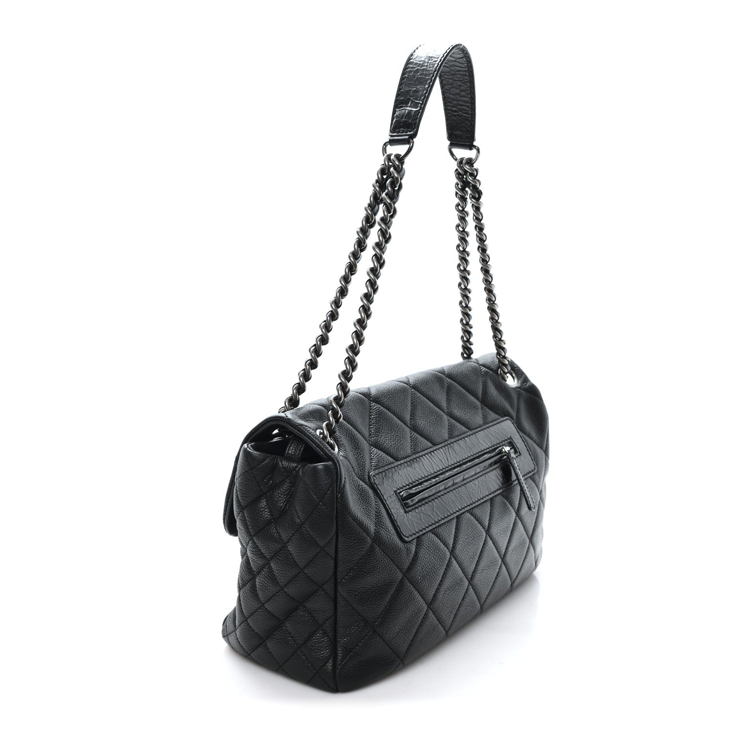 Caviar Quilted Coco Casual Flap Black