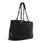Caviar Quilted Grand Shopping Tote GST Black
