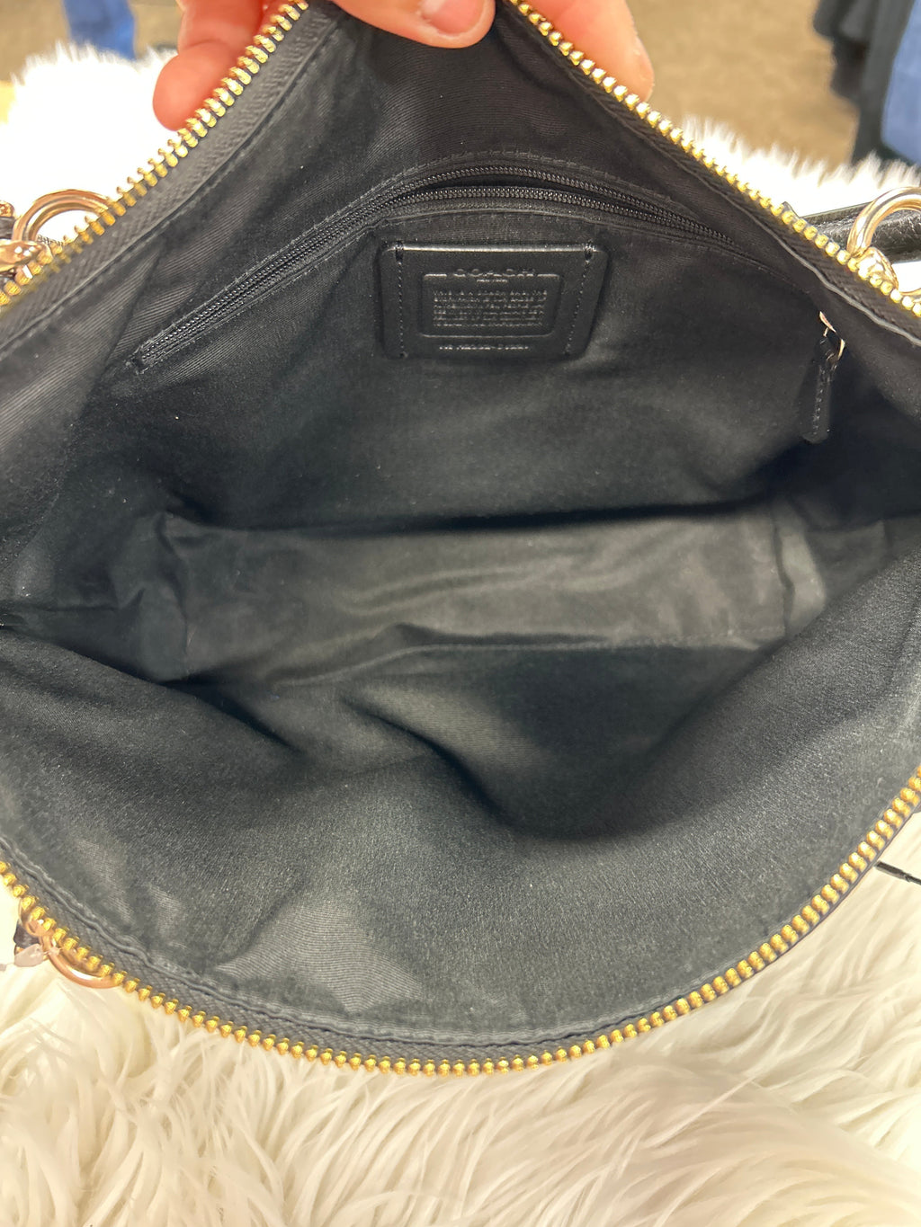 Handbag By Coach In Black, Size:Medium