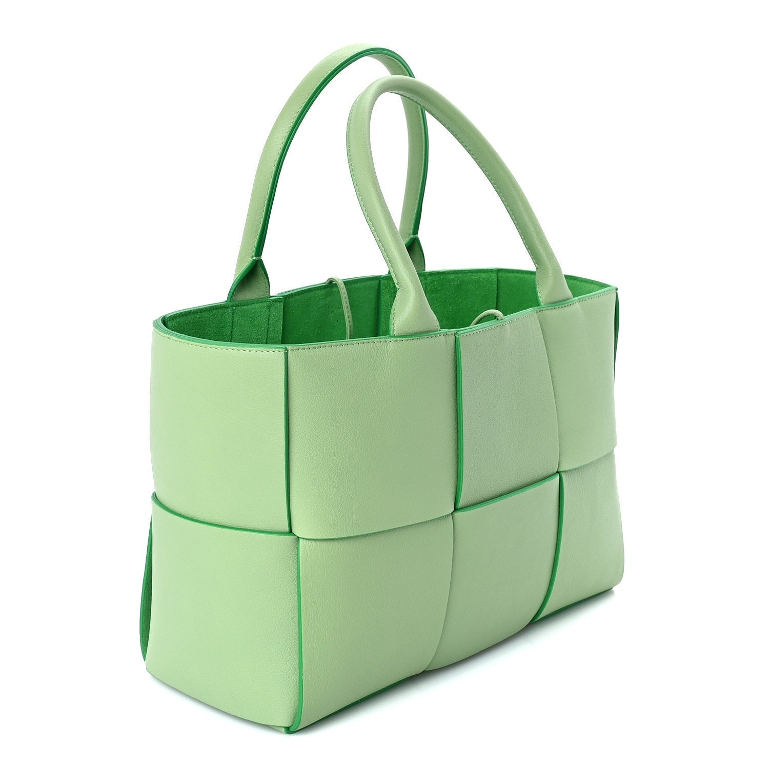 Nappa Maxi Intrecciato Medium Arco Tote  Pistachio Parakeet