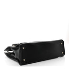 Calfskin CC Zipped Shopping Tote Black